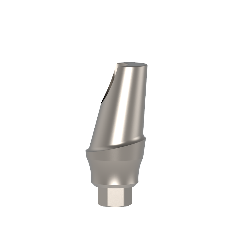 1 5° Concave Angulated Esthetic Abutments , 15° Concave-2mm , Height 11mm , Recommended torque - 25 Ncm , Titanium
