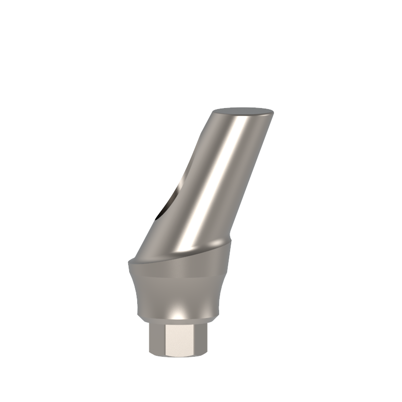 2 5° Concave Angulated Esthetic Abutment , 25° Concave-2mm , Height 11mm , Recommended torque - 25 Ncm , Titanium 