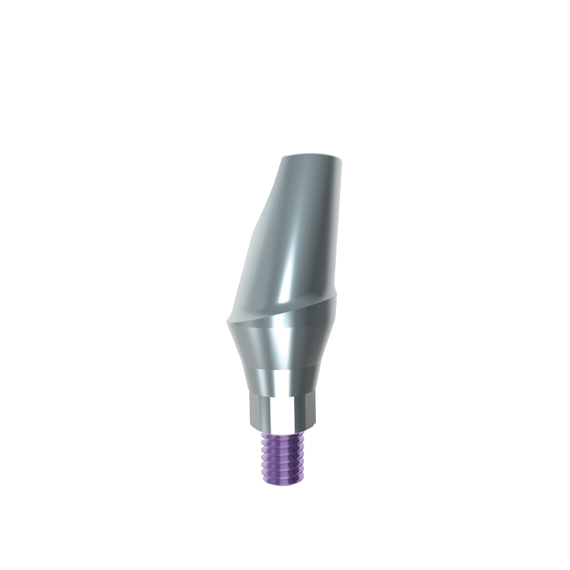 15° anatomic angulated abutment - narrow platform - 2mm , titanium  