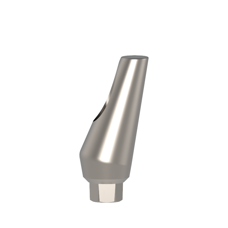 1 5° Angulated Abutment - 15°  Long , Height 12mm , Recommended torque - 25 Ncm , Titanium