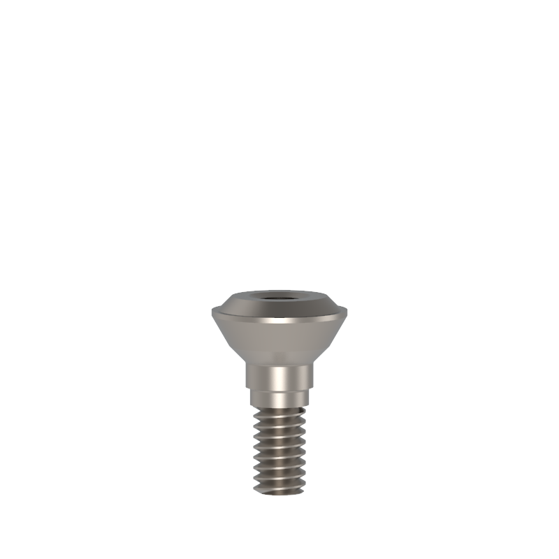 Low Profile Connector Ø4.6mm , Height 1mm , Recommended torque - 25 Ncm. low profile abutment used for multiple unit screw retained restorations . Titanium 