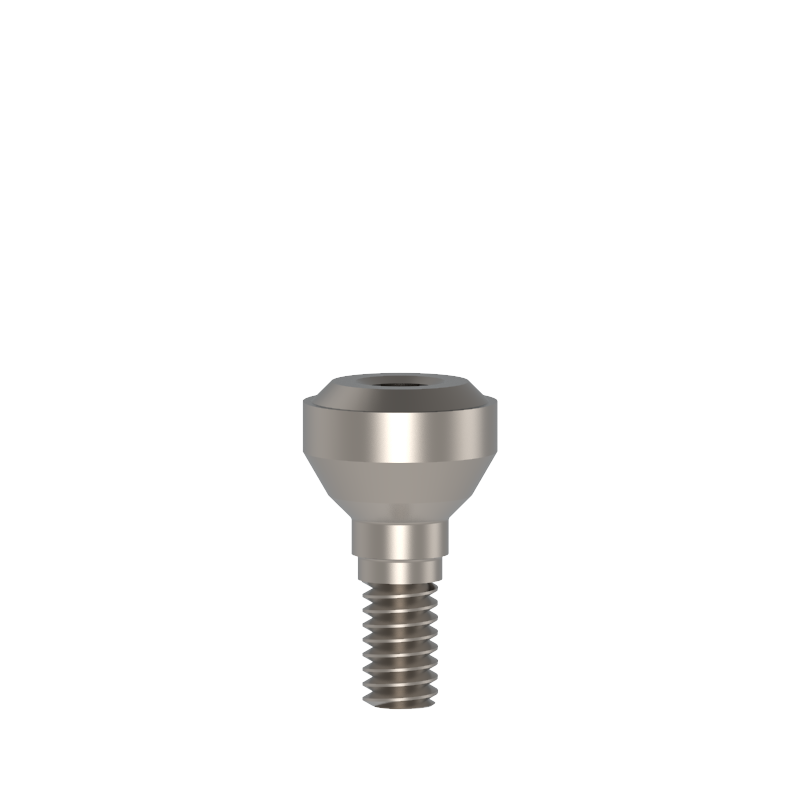 Low Profile Connector Ø4.6mm , Height 2mm , Recommended torque - 25 Ncm. low profile abutment used for multiple unit screw retained restorations . Titanium 